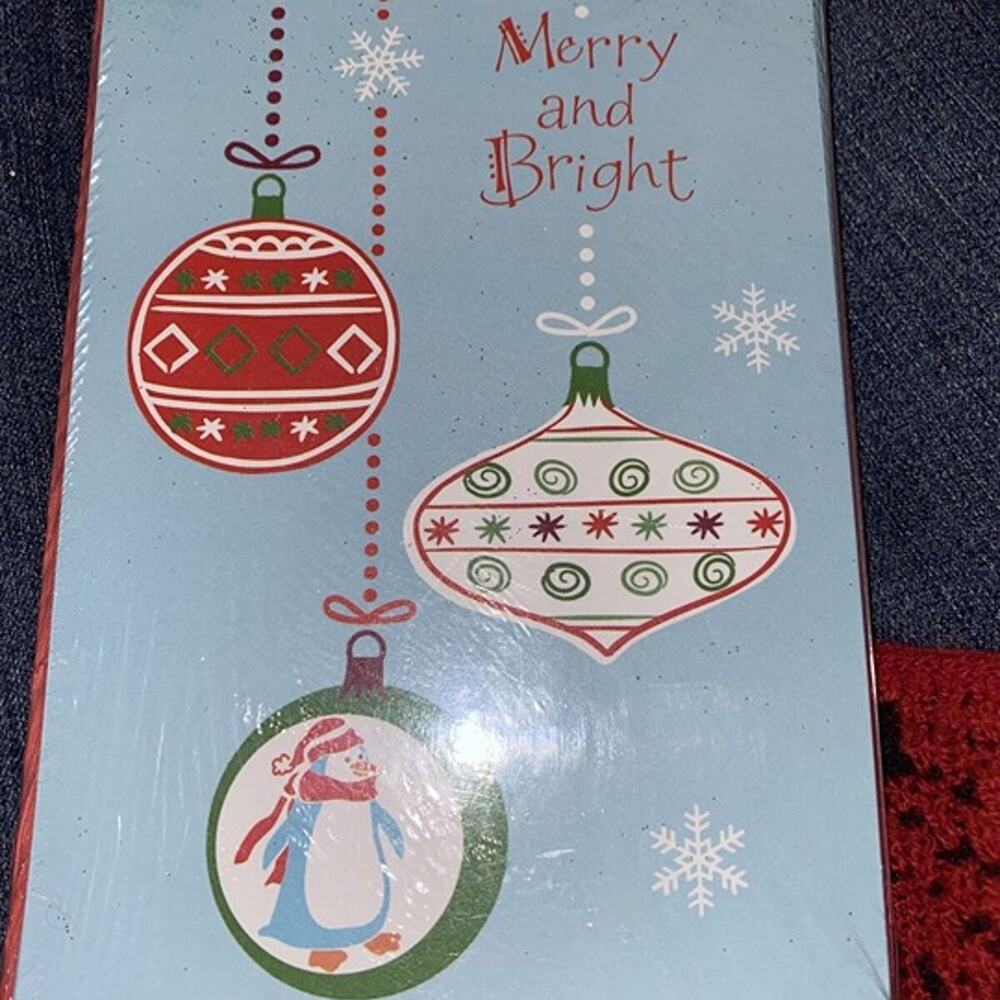 American Greetings christmas cards. “merry & bright”. 8 pack. ornament